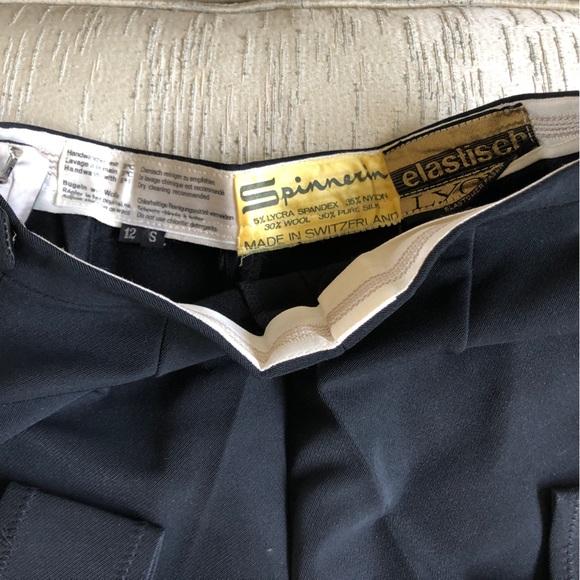 Vintage 1960. Navy ski pants. At Étriers. Spinnerin. Made in Switzerland. - Picture 2 of 4
